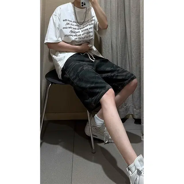 徐百货 美式潮牌透气宽松五分裤工装短裤 男女同款