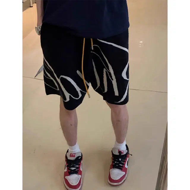 徐百货 美式复古篮球运动裤潮牌健身训练裤子小众宽松五分裤休闲短裤 男女同款