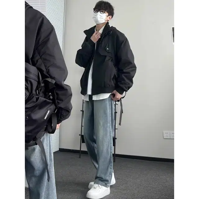 徐百货 美式复古裤穿搭高级感裤子夏季高腰宽松直筒阔腿裤舒适牛仔裤 男女同款