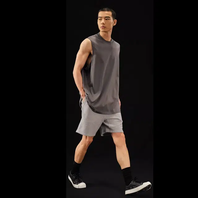 徐百货 美式简约运动中裤夏季宽松透气百搭五分运动直筒裤子休闲短裤 男女同款