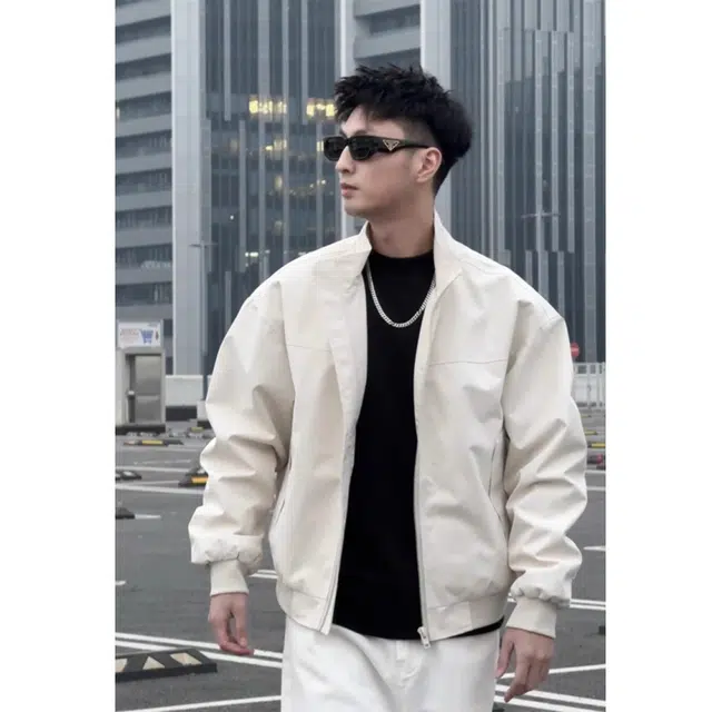 徐百货 美式立领飞行员春秋季高级感痞帅廓形百搭工装夹克外套 男女同款