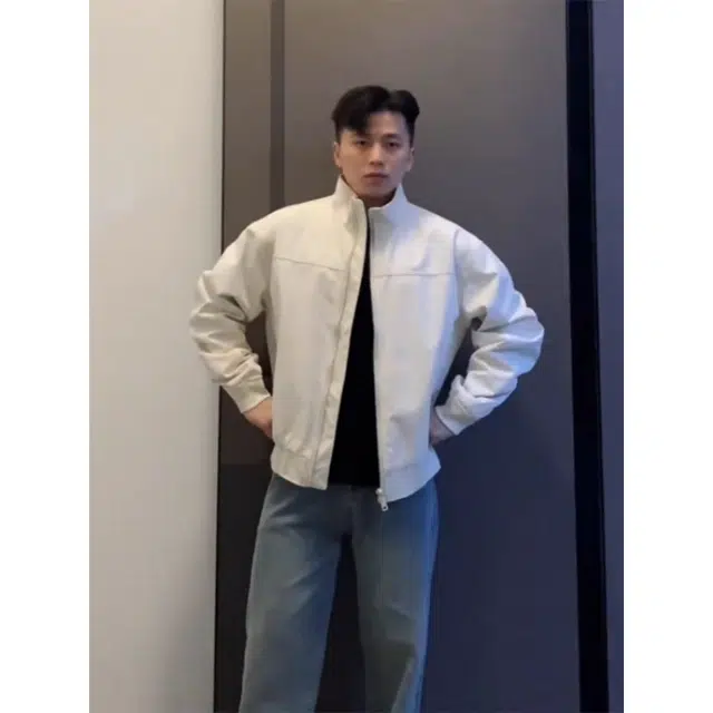 徐百货 美式教练飞行员春秋季痞帅正肩硬挺立领三防冲锋衣夹克外套 男女同款