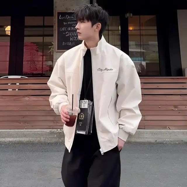 徐百货  美式复古廓形飞行员夹克潮流设计感立领外套春秋季穿搭高街痞帅宽松百搭棒球服 男女同款