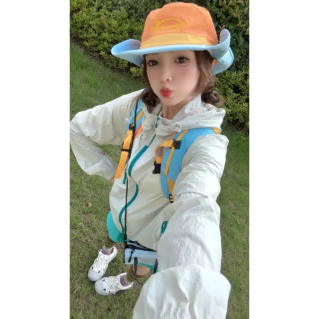 徐百货 多巴胺配色纯色高级感复古轻薄长袖上衣夏季冰丝外套户外骑行运动夹克透气百搭防晒服 男女同款