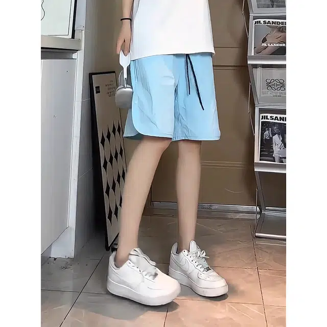 徐百货 美式复古侧边开叉多巴胺速干五分裤夏季高街设计感运动工装登山机能风潮流百搭休闲短裤 男女同款