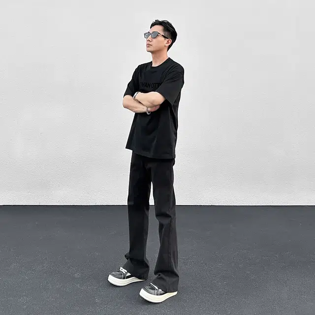 徐百货 美式微喇裤弯刀裤潮流百搭牛仔裤 男女同款