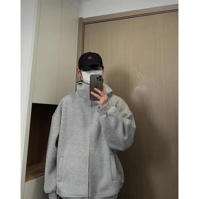 徐百货 美式重磅连帽开衫潮牌宽松设计感拉链帽衫高级感运动外套卫衣 男女同款