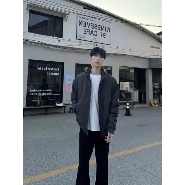徐百货 美式教练飞行员春秋季痞帅正肩硬挺立领三防冲锋衣夹克外套 男女同款