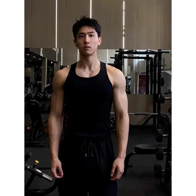 徐百货 美式重磅螺纹坎肩夏季紧身弹性运动训练健身无袖背心 男女同款
