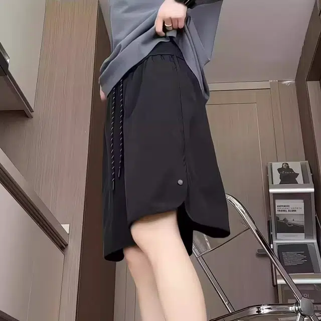 徐百货 美式复古侧边开叉多巴胺速干五分裤夏季高街设计感运动工装登山机能风潮流百搭休闲短裤 男女同款