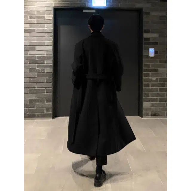 徐百货 英伦雅痞男装外衣中长款痞帅韩系外套春秋冬季高级感轻熟风毛呢子西装大衣 男女同款