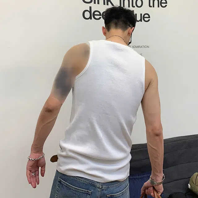 徐百货 美式运动健身显肌肉痞帅简约内搭背心 男女同款