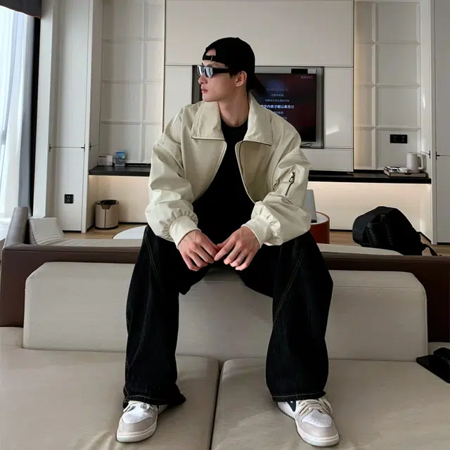 徐百货  美式高街潮牌百搭休闲时尚宽松春秋款纯色简约学生党穿搭潮流痞帅感棒球服 男女同款