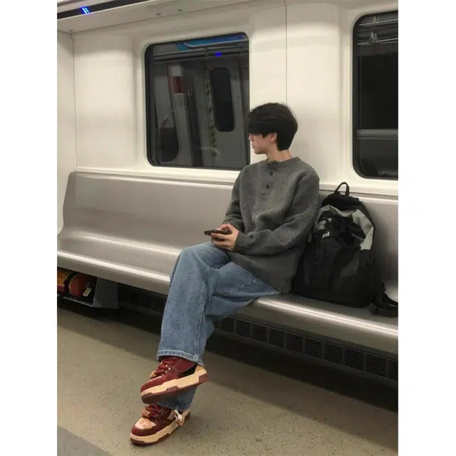 徐百货 美式亨利领春秋冬季复古慵懒老钱风高级感内搭外套毛衣 男女同款