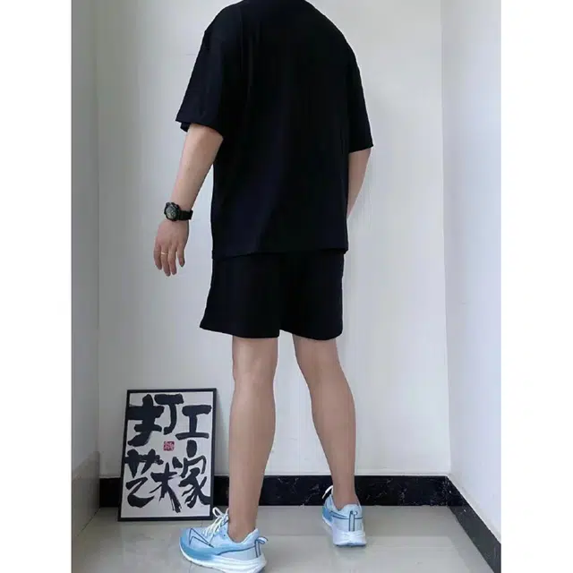 徐百货 美式潮牌纯色运动百搭街头宽松学生五分舒适休闲短裤 男女同款