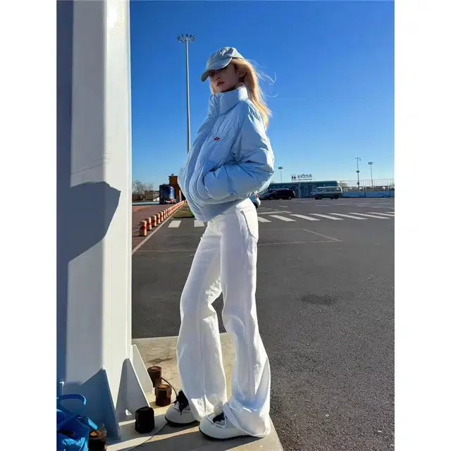 徐百货 美式高街低腰辣妹微喇裤春夏秋宽松显瘦高个子加长阔腿裤牛仔裤 男女同款