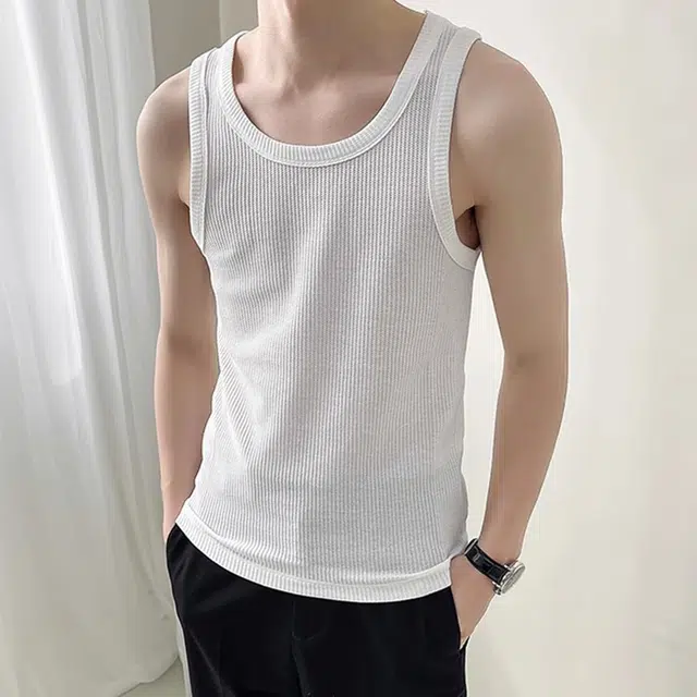 徐百货 美式无袖夏季重磅运动健身内搭上衣潮流百搭背心 男女同款