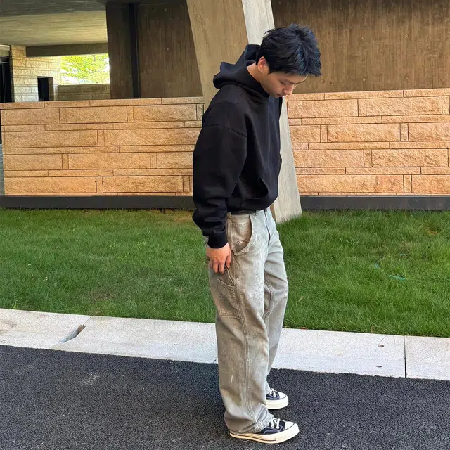 徐百货 美式纯色连帽宽松廓形休闲帽衫外套慵懒风百搭情侣上衣卫衣 男女同款