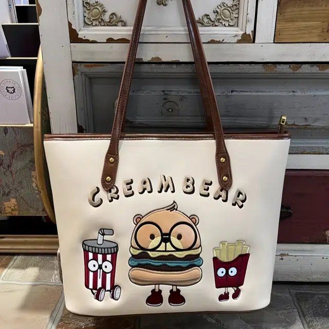 CREAM BEAR PU