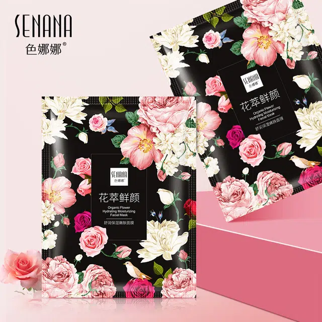 色娜娜 花萃鲜颜舒润面膜 保湿 多种肤质 嫩肤温和滋润