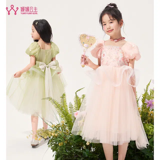 媛媛公主连衣裙 舒适个性亲肤洋气短袖 中小童