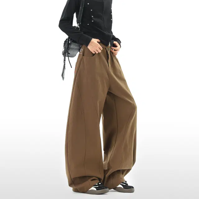 艾梵斯贝 美式复古潮流水洗星星字母刺绣小众设计款无性别日常通勤百搭个性街舞时尚街头高街风宽松休闲弯刀工装牛仔裤 男女同款