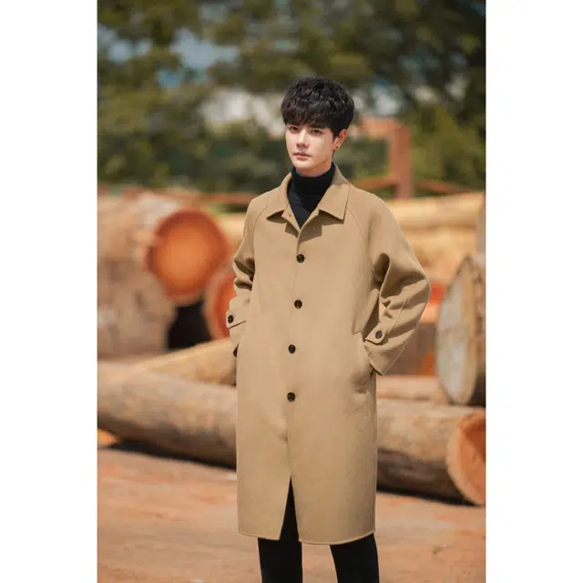 艾梵斯贝 时尚日常休闲翻领大衣 男款