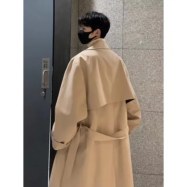 艾梵斯贝 美式复古经典简约设计款高品质高级感无性别日常休闲百搭行政商务气质长款风衣 男女同款