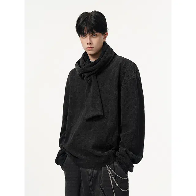 艾梵斯贝 复古文艺街头潮流时髦法式慵懒风混搭小众设计款高级感无性别日常通勤百搭宽松休闲时尚肌理感连帽情侣款卫衣 男女同款