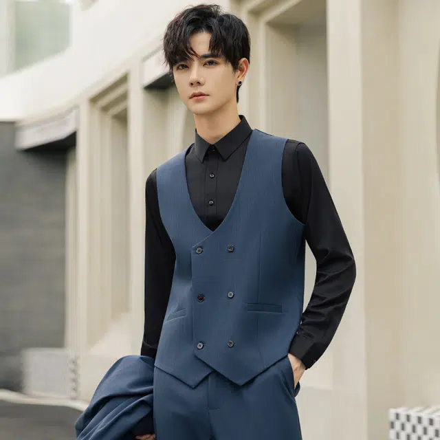 艾梵斯贝 高品质轻奢简约大气平驳领胸针点缀干练职业正装通勤风气质款商务休闲时尚高级感西服西装套装 男女同款