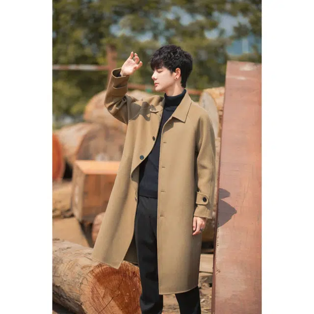 艾梵斯贝 时尚日常休闲翻领大衣 男款