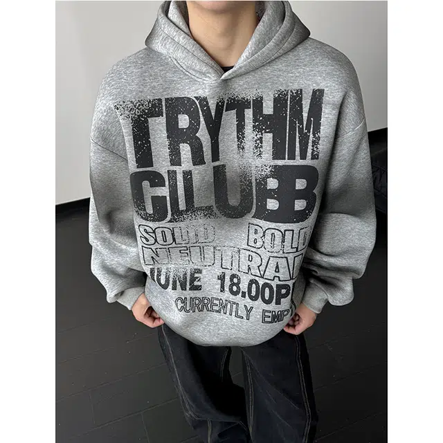 艾梵斯贝 美式风格潮流扎染字母印花小众设计无性别日常通勤百搭宽松休闲时尚高级感个性街头情侣款连帽卫衣 男女同款