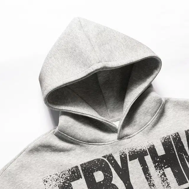 艾梵斯贝 美式风格潮流扎染字母印花小众设计无性别日常通勤百搭宽松休闲时尚高级感个性街头情侣款连帽卫衣 男女同款