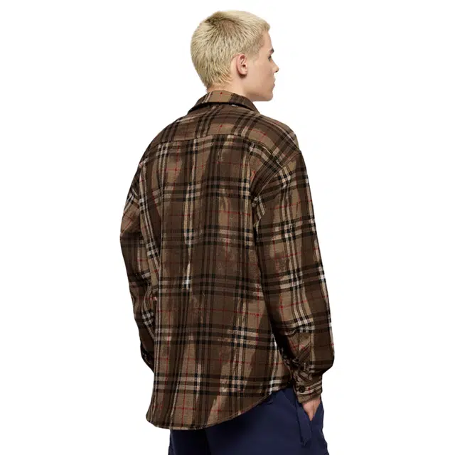 艾梵斯贝 美式复古潮流水洗格纹小众简约设计款日常通勤百搭高级感宽松休闲商务正式职场质感长袖衬衣衬衫 男款