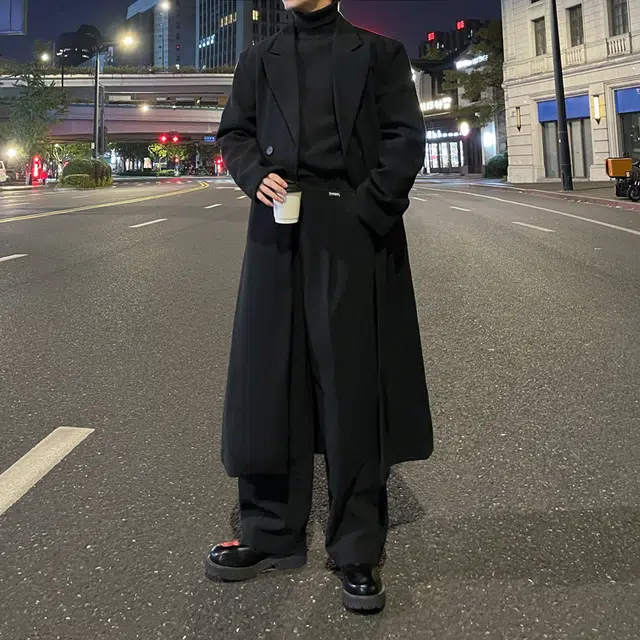 艾梵斯贝 简约高端轻奢高级感老钱风无性别日常通勤百搭宽松休闲时尚秋冬氛围感过膝外套潮牌商务正装情侣款毛呢大衣 男女同款