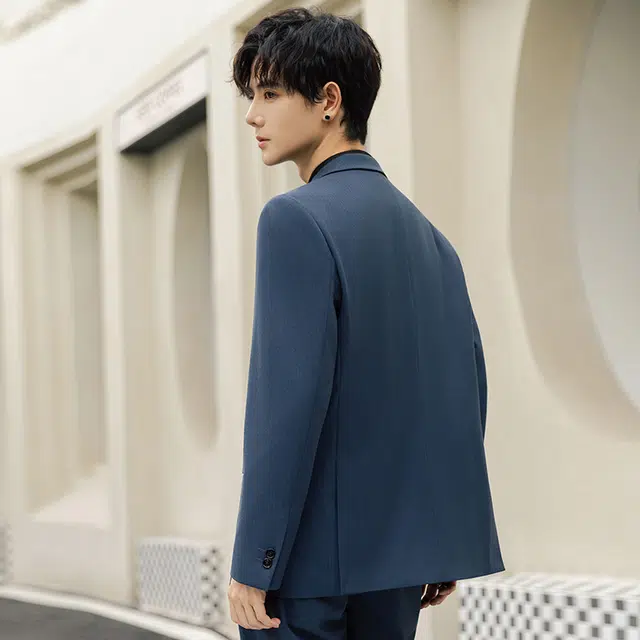 艾梵斯贝 高品质轻奢简约大气平驳领胸针点缀干练职业正装通勤风气质款商务休闲时尚高级感西服西装套装 男女同款