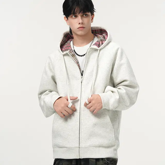 微牛 秋冬潮牌男士早秋港风重磅肌理感连帽宽松百搭潮流简约大气上衣男卫衣 男款