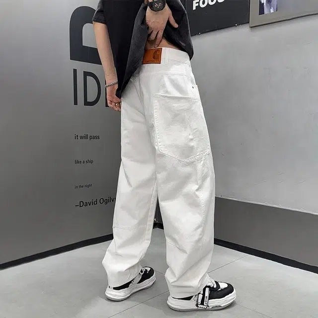 微牛 高端裤宽松百搭潮牌休闲长裤牛仔裤 男款
