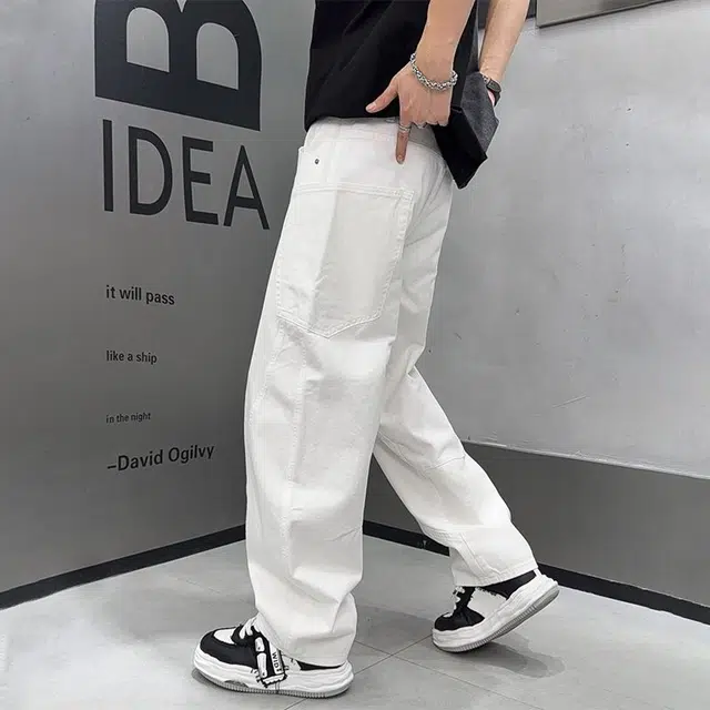 微牛 高端裤宽松百搭潮牌休闲长裤牛仔裤 男款