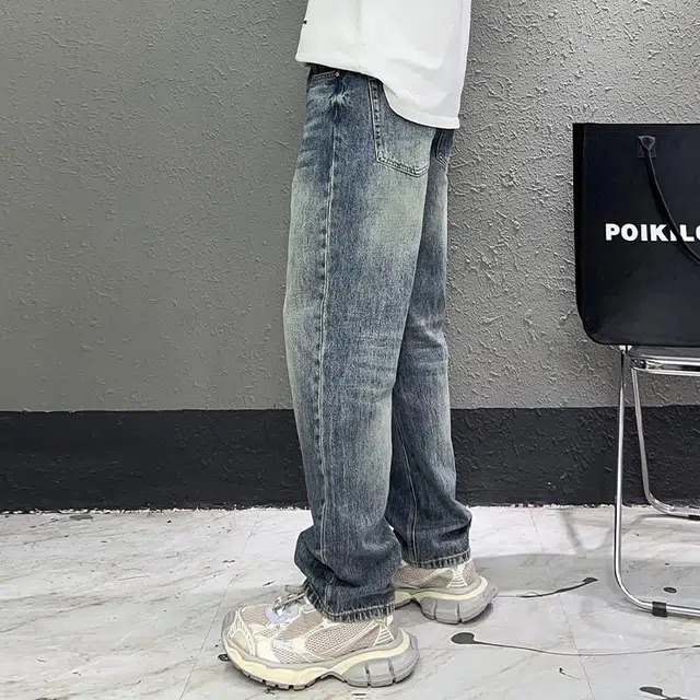 微牛 高端宽松百搭潮牌休闲韩版长裤牛仔裤 男款
