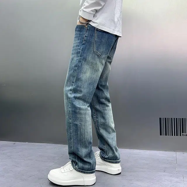 微牛 宽松百搭直筒裤休闲长裤牛仔裤 男款