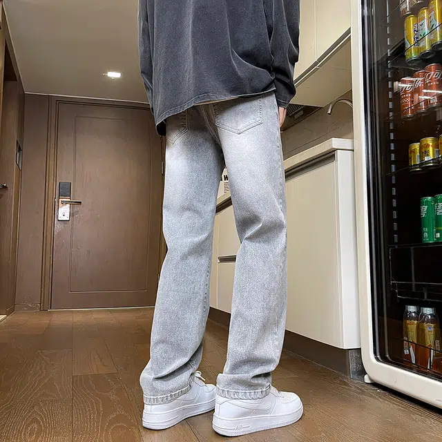 微牛 弹力直筒修身长裤高街裤子休闲裤牛仔裤 男款