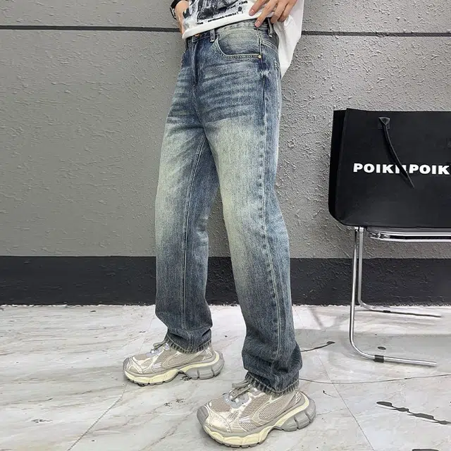 微牛 高端宽松百搭潮牌休闲韩版长裤牛仔裤 男款