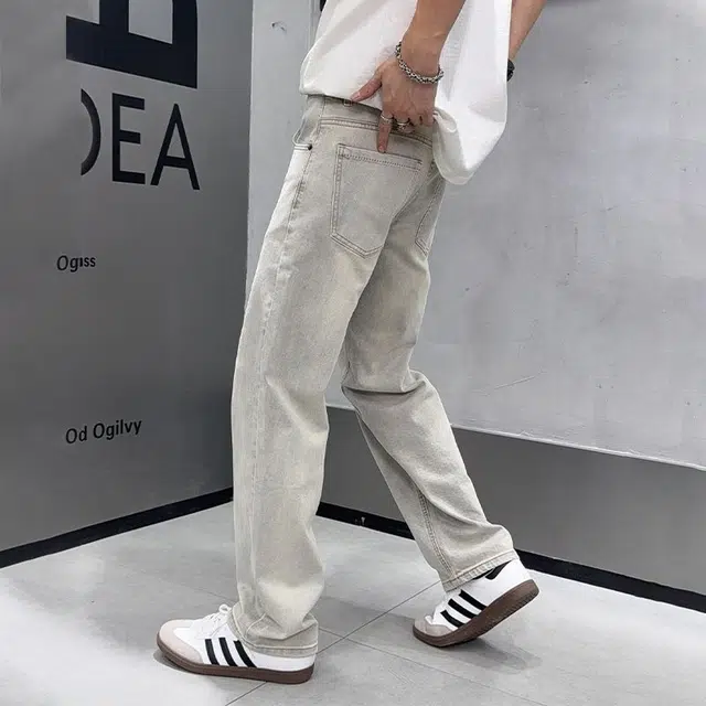 微牛 男士宽松百搭潮牌休闲长裤牛仔裤 男款