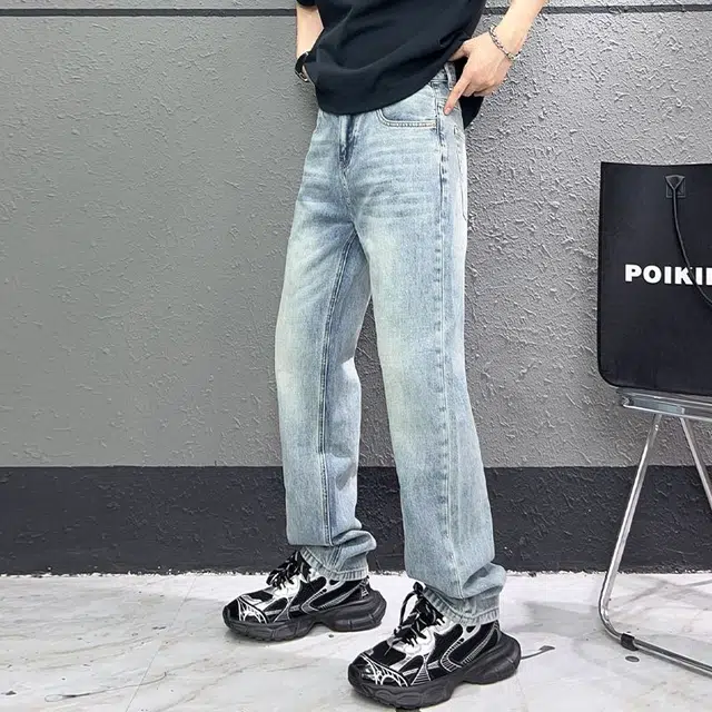 微牛 高端宽松百搭潮牌休闲韩版牛仔裤 男款