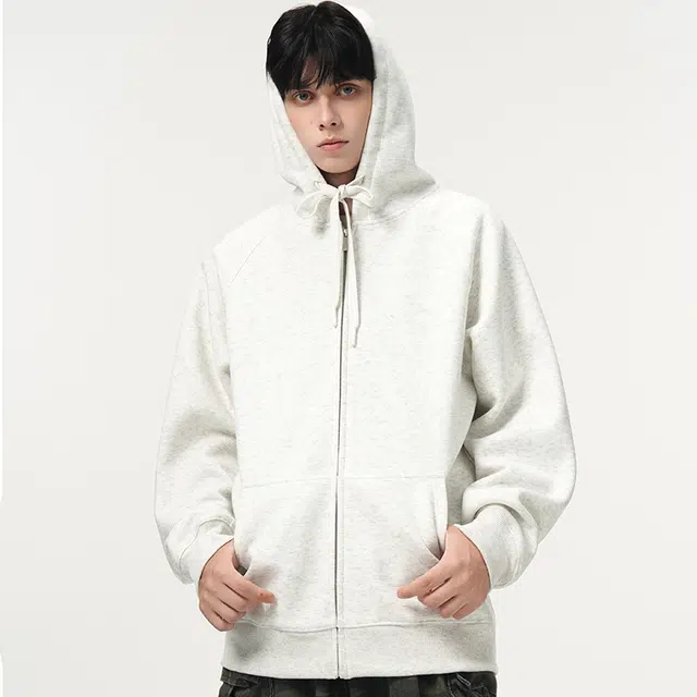 微牛 秋冬潮牌男士早秋港风重磅肌理感连帽宽松百搭潮流简约大气上衣男卫衣 男款