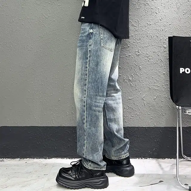 微牛 高端宽松百搭潮牌休闲直筒韩系长裤牛仔裤 男款