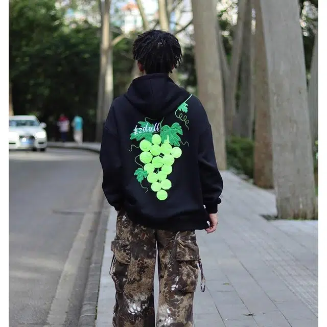 桴生 美式刺绣复古嘻哈风秋季宽松穿搭卫衣 女款