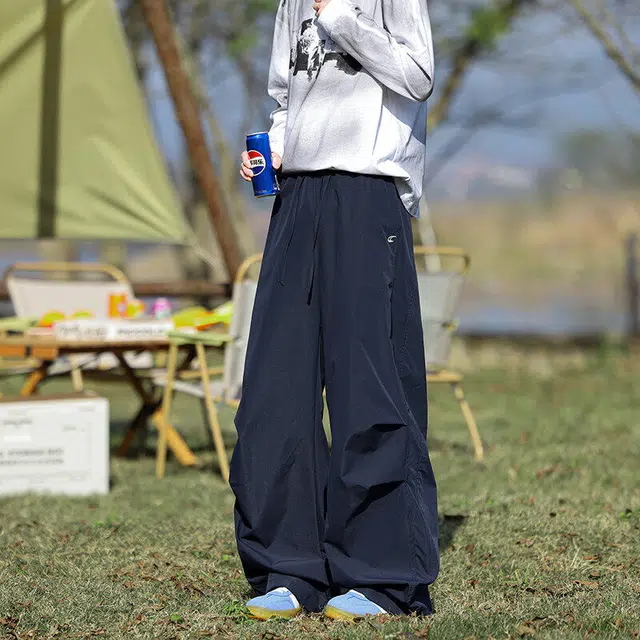 悍戈 美式复古潮流百搭舒适亲肤拖地长裤休闲裤 男女同款