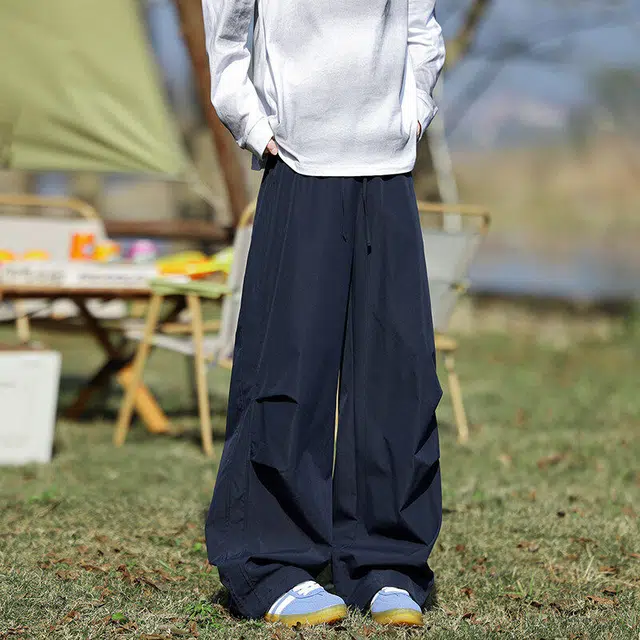 悍戈 美式复古潮流百搭舒适亲肤拖地长裤休闲裤 男女同款